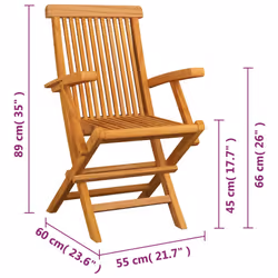 VidaXL 3065528 outdoor chair Terrace Teak - Additional view 5