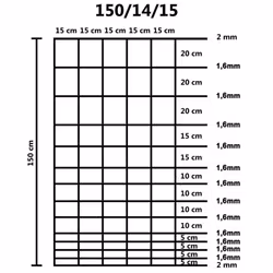 vidaXL Garden Fence Galvanised Steel 50 m 150 cm Silver Border Wire Mesh Panel