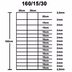 vidaXL Garden Fence Galvanized Wild Fence Wire Fence Multi Sizes Multi Models - 50 x 1.6 m/29