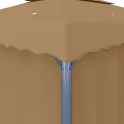vidaXL Gazebo with Curtain 4x3 m Taupe Aluminium Garden Canopy Shelter Marquee - Additional view 5
