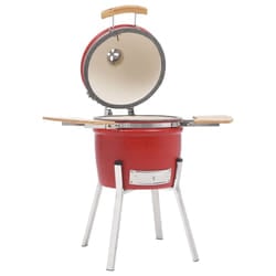 VidaXL 316096 outdoor barbecue/grill Kamado barbecue/grill Barrel Charcoal + Firewood Red