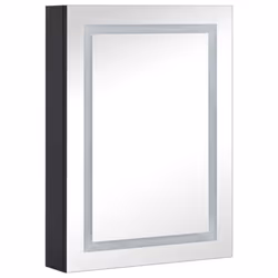 vidaXL LED Bathroom Mirror Cabinet Medicine Cabinet LED Mirrored Cabinet Wall