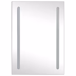vidaXL LED Bathroom Mirror Cabinet Vanity Mirror LED Mirrored Cabinet Wall