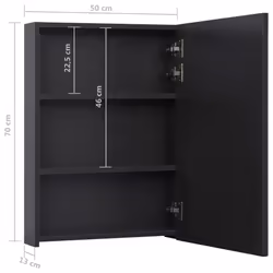 vidaXL LED Bathroom Mirror Cabinet Vanity Mirror LED Mirrored Cabinet Wall - Additional view 8