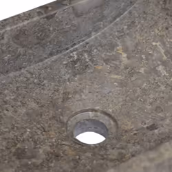 vidaXL Sink Washroom Natural Stone Basin Bathroom Home Marble High Gloss Grey - Additional view 5