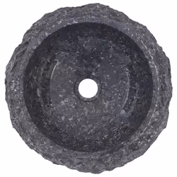 vidaXL Sink Grey Marble Natural Stone Basin Washroom Bathroom Home Accessory - Additional view 10