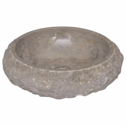 vidaXL Sink Grey Marble Natural Stone Basin Washroom Bathroom Home Accessory - Additional view 3