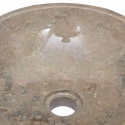 vidaXL Sink Grey Marble Natural Stone Basin Washroom Bathroom Home Accessory - Additional view 5
