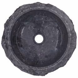 vidaXL Sink Grey Marble Natural Stone Basin Washroom Bathroom Home Accessory - Additional view 7