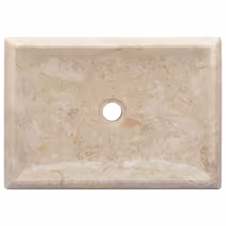vidaXL Sink Cream 50x35x10 cm Marble Washroom Natural Stone Basin Bathroom - Additional view 4