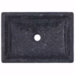 vidaXL Sink Grey 50x35x10 cm Marble Washroom Natural Stone Basin Bathroom - Additional view 10