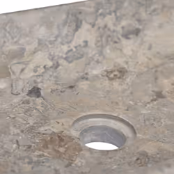 vidaXL Sink Grey 50x35x10 cm Marble Washroom Natural Stone Basin Bathroom - Additional view 5