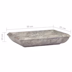 vidaXL Sink Grey 50x35x10 cm Marble Washroom Natural Stone Basin Bathroom - Additional view 6
