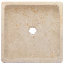 vidaXL Sink Cream 40x40x10 cm Marble Washroom Natural Stone Basin Bathroom - Additional view 3