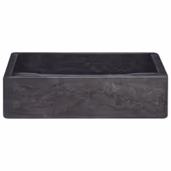 vidaXL Sink Black 40x40x10 cm Marble Washroom Natural Stone Basin Bathroom - Additional view 2