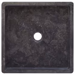vidaXL Sink Black 40x40x10 cm Marble Washroom Natural Stone Basin Bathroom - Additional view 3