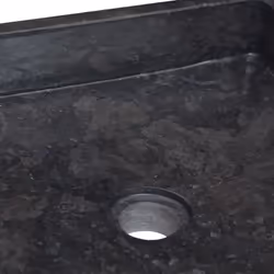 vidaXL Sink Black 40x40x10 cm Marble Washroom Natural Stone Basin Bathroom - Additional view 4