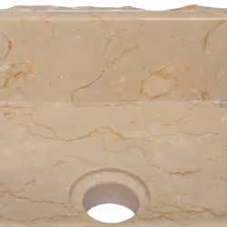 vidaXL Sink Cream 30x30x13 cm Marble Natural Stone Basin Washroom Bathroom - Additional view 6