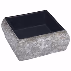 vidaXL Sink Black 30x30x13 cm Marble Natural Stone Basin Washroom Bathroom - Additional view 4