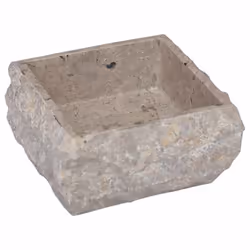 vidaXL Sink Grey 30x30x13 cm Marble Natural Stone Basin Washroom Bathroom - Additional view 4
