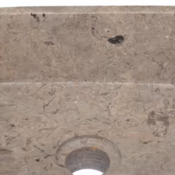 vidaXL Sink Grey 30x30x13 cm Marble Natural Stone Basin Washroom Bathroom - Additional view 6