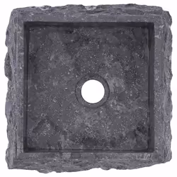 vidaXL Sink Grey 30x30x13 cm Marble Natural Stone Basin Washroom Bathroom - Additional view 9