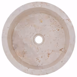 vidaXL Sink Cream Ã40x15 cm Marble Natural Stone Basin Washroom Bathroom Home - Additional view 7