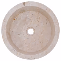 vidaXL Sink Cream Ã40x15 cm Marble Natural Stone Basin Washroom Bathroom Home - Additional view 8