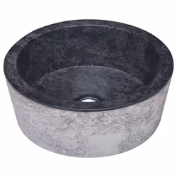 vidaXL Sink Black Ã40x15 cm Marble Natural Stone Basin Washroom Bathroom Home - Additional view 2