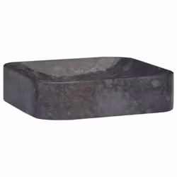 vidaXL Sink Black 40x40x10 cm Marble Natural Stone Basin Washroom Bathroom
