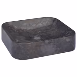 vidaXL Sink Black 40x40x10 cm Marble Natural Stone Basin Washroom Bathroom