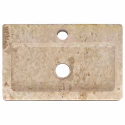 vidaXL Sink Cream 38x24x6.5 cm Marble Natural Stone Basin Washroom Bathroom - Additional view 6