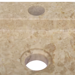 vidaXL Sink Cream 38x24x6.5 cm Marble Natural Stone Basin Washroom Bathroom - Additional view 7