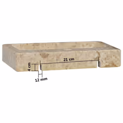 vidaXL Sink Cream 38x24x6.5 cm Marble Natural Stone Basin Washroom Bathroom - Additional view 9