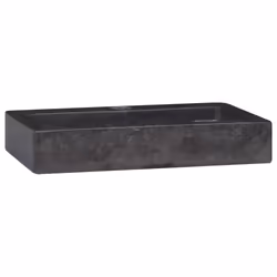 vidaXL Sink Black 38x24x6.5 cm Marble Natural Stone Basin Washroom Bathroom - Additional view 2