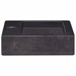 vidaXL Sink Black 38x24x6.5 cm Marble Natural Stone Basin Washroom Bathroom - Additional view 4
