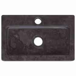 vidaXL Sink Black 38x24x6.5 cm Marble Natural Stone Basin Washroom Bathroom - Additional view 6