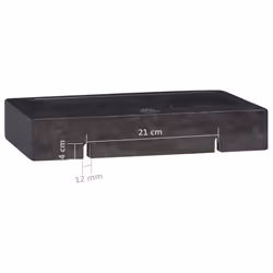 vidaXL Sink Black 38x24x6.5 cm Marble Natural Stone Basin Washroom Bathroom - Additional view 9