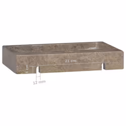 vidaXL Sink Grey 38x24x6.5 cm Marble Natural Stone Basin Washroom Bathroom - Additional view 9