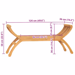 VidaXL 316150 outdoor bench Wood - Additional view 6