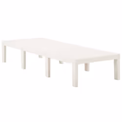 VidaXL 315826 outdoor chair Lounge Padded seat Plastic White