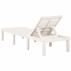 VidaXL 315826 outdoor chair Lounge Padded seat Plastic White - Additional view 5