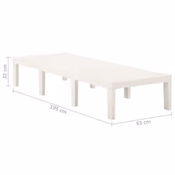 VidaXL 315826 outdoor chair Lounge Padded seat Plastic White - Additional view 8
