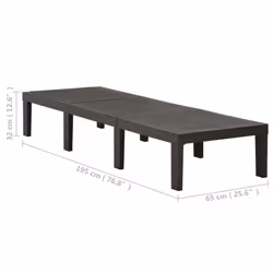 VidaXL 315827 outdoor chair Lounge Padded seat Plastic Anthracite - Additional view 8
