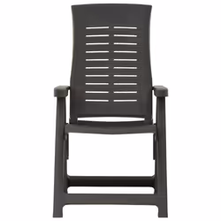 VidaXL 315831 outdoor chair Terrace Plastic Anthracite - Additional view 4
