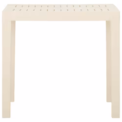 vidaXL Garden Table White Plastic Outdoor Dining Dinner Tea Coffee Desk Patio