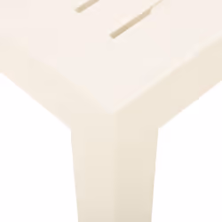 vidaXL Garden Table White Plastic Outdoor Dining Dinner Tea Coffee Desk Patio