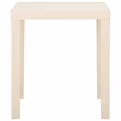 vidaXL Garden Table White Plastic Patio Outdoor Dining Dinner Tea Coffee Desk