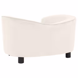 vidaXL Dog Sofa Cream Plush Animal Supply Pet Couch Comfortable Luxury Lounge - Additional view 4