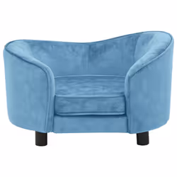 vidaXL Dog Sofa Turquoise Plush Animal Supply Pet Couch Comfortable Lounge - Additional view 2